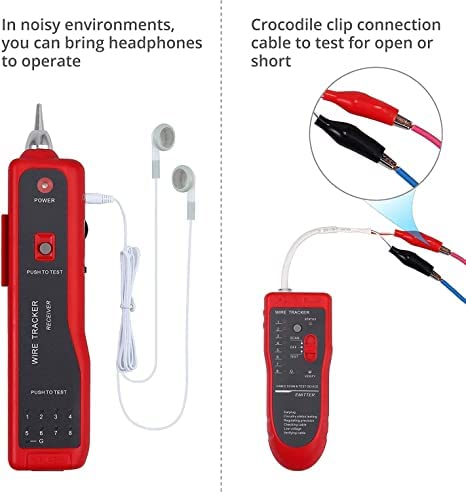 جهاز تتبع كابل الشبكة ULTRABYTES، مختبر كابل UTP STP RJ11 RJ45 Cat5 Cat5E Cat6، جهاز تتبع كابل الهاتف AR868 - Image 2