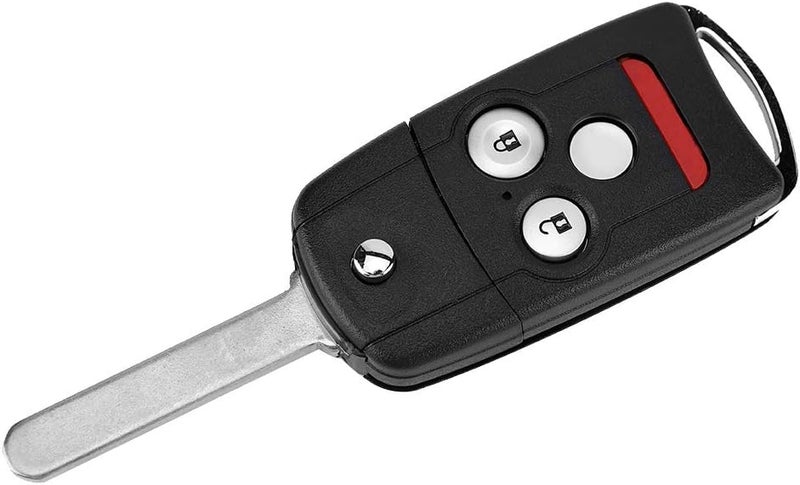 Keyless Remote Flip Key Fob Shell Cover Durable for TL, MDX, Perfect Replacement + Protect Smart Key for, ABS Black - Image 5