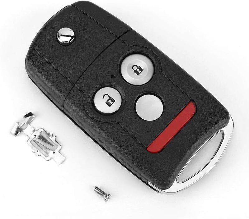 Keyless Remote Flip Key Fob Shell Cover Durable for TL, MDX, Perfect Replacement + Protect Smart Key for, ABS Black - Image 3