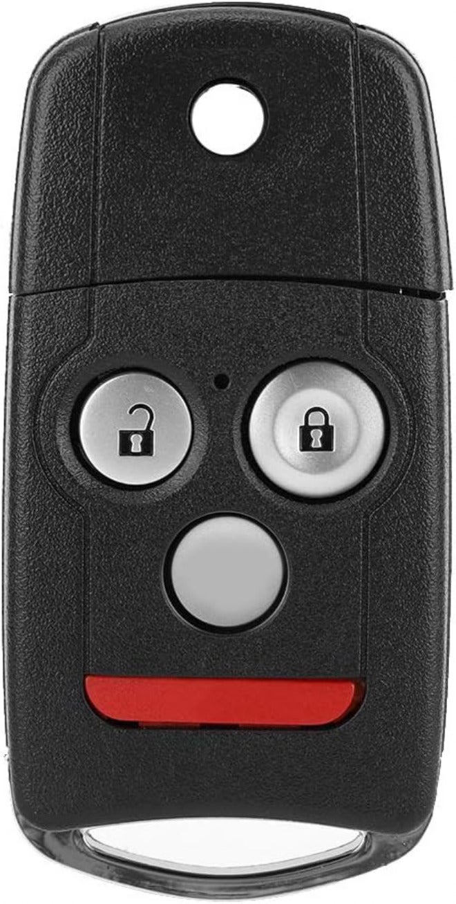 Keyless Remote Flip Key Fob Shell Cover Durable for TL, MDX, Perfect Replacement + Protect Smart Key for, ABS Black - Image 2