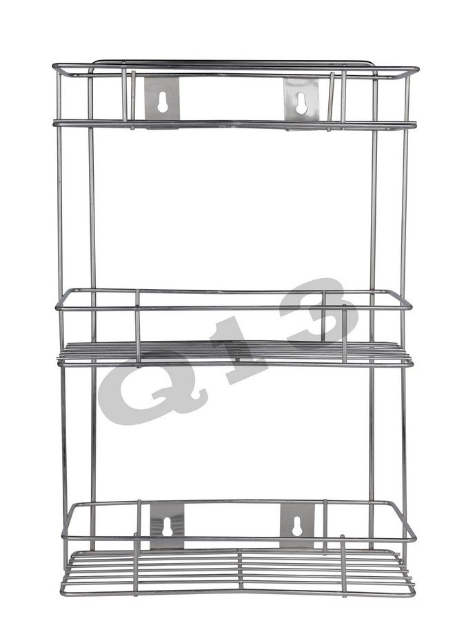 D.k 11® 3 Layer Wall Mount Stainless Steel Multipurpose Storage Rack/Shelf, Kitchen Rack and Shelves for Storage - 3 Tier Multipurpose Rack for Kitchen and Bathroom, House, Tiered Shelf - Image 5