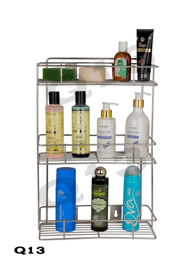 D.k 11® 3 Layer Wall Mount Stainless Steel Multipurpose Storage Rack/Shelf, Kitchen Rack and Shelves for Storage - 3 Tier Multipurpose Rack for Kitchen and Bathroom, House, Tiered Shelf - Image 4