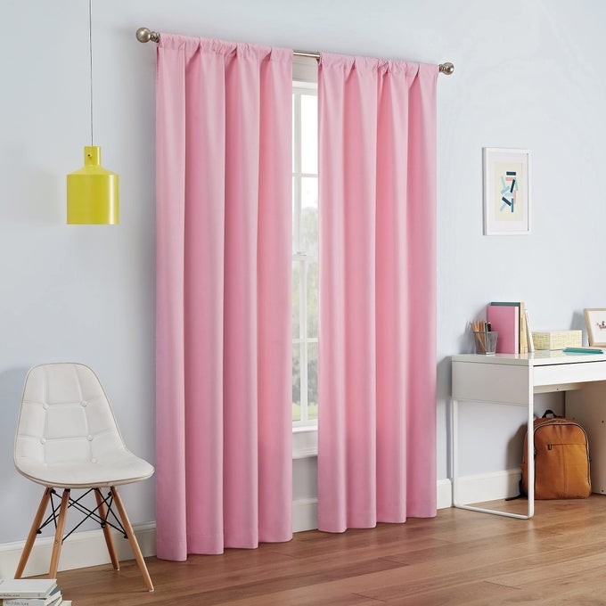 KENDALL MODERN BLACKOUT THERMAL ROD POCKET WINDOW CURTAIN FOR BEDROOM OR LIVING ROOM 1 PANEL 42 X 95 BOUQUET