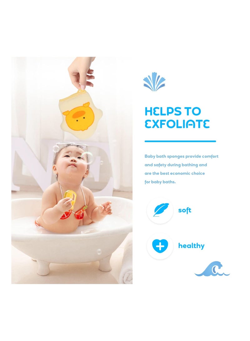 2Pcs Baby Bath Mitt Washcloths Gloves, Cotton Cartoon Puppet Kids Bath Sponge, Washcloths Body Scrub Towels Face Cleaning Brush Tools for Toddler  - Image 2