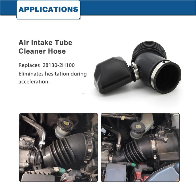 A ABIGAIL Air Intake Hose Compatible with Hyundai Elantra 2007-2012 - Intake Filter Tube Replaces # 28130-2H100 - Air Intake Duct Tube Boot - Image 3
