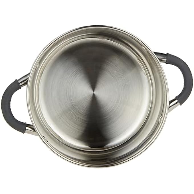 ريحني طاجن نانو 18 سم مع غطاء زجاجي Rf11581 متين وقوي من الفولاذ المقاوم للصدأ مع غطاء زجاجي مقسى متوافق مع الفضة - Image 3