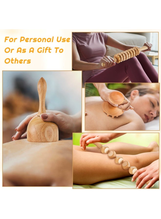 BOAO 16-in-1 Wood Therapy Massage Tools Set Maderoterapia Kit Therapy Tools for Body Sculpting Muscle Pain Relief Lymphatic Drainage Women Face Wood Roller Fascia Massage - Image 5