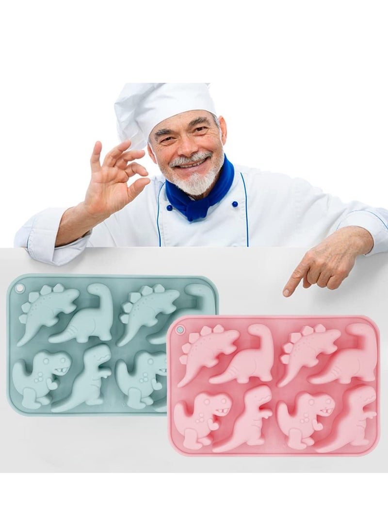 SYOSI - Silicone Cake Molds Cute Dinosaur Kid's Cartoon Dino Chocolate Gummy Mold Tray Candy Fondant Mould Cake Baking Decorating Tools DIY Handmade Soap for Cupcake Decor - Image 1