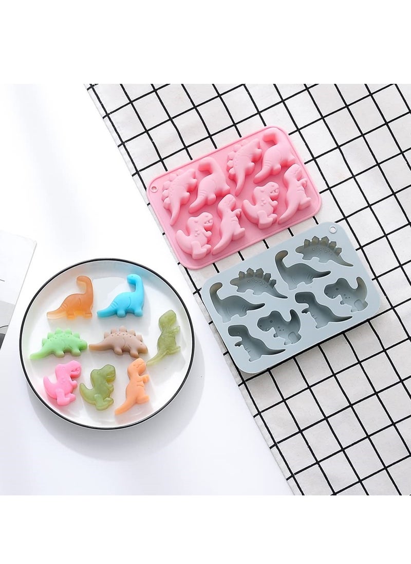 SYOSI - Silicone Cake Molds Cute Dinosaur Kid's Cartoon Dino Chocolate Gummy Mold Tray Candy Fondant Mould Cake Baking Decorating Tools DIY Handmade Soap for Cupcake Decor - Image 1