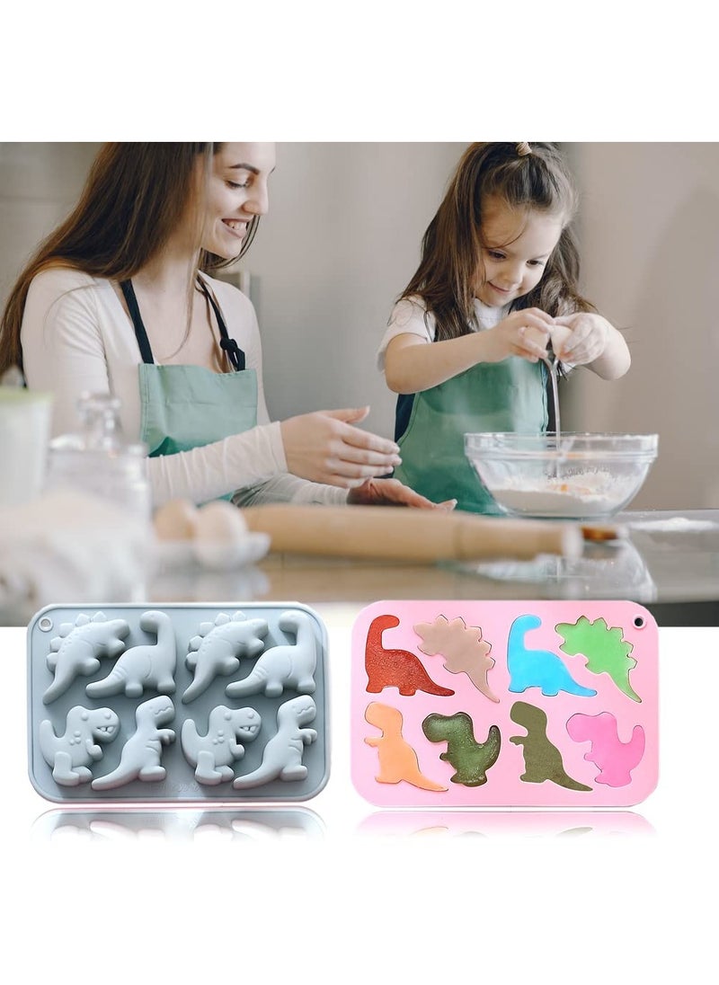 SYOSI - Silicone Cake Molds Cute Dinosaur Kid's Cartoon Dino Chocolate Gummy Mold Tray Candy Fondant Mould Cake Baking Decorating Tools DIY Handmade Soap for Cupcake Decor - Image 1