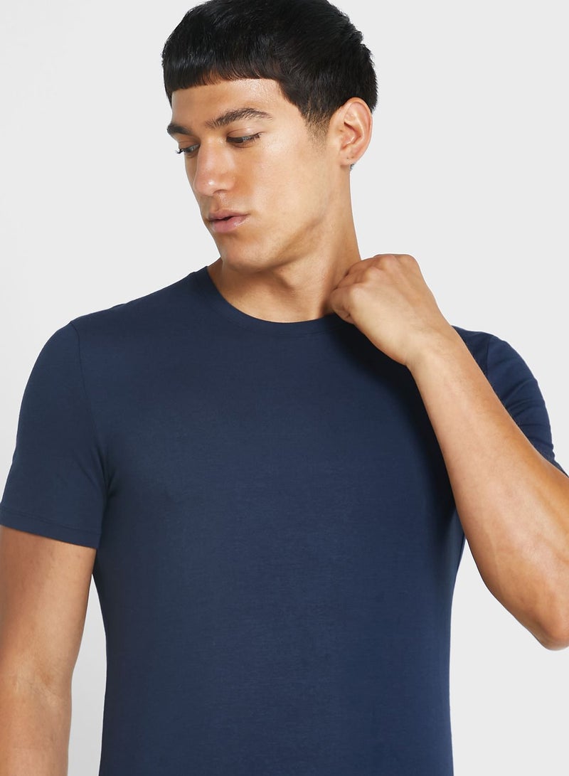 Marks & Spencer Essential Crew Neck T-Shirt - Image 3