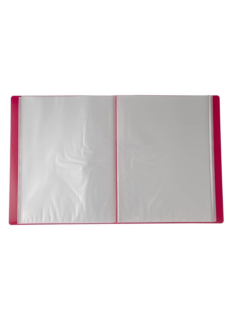 Maxi 3-Piece Display Book 60 Pockets Flourescent Pink Cover - Image 2