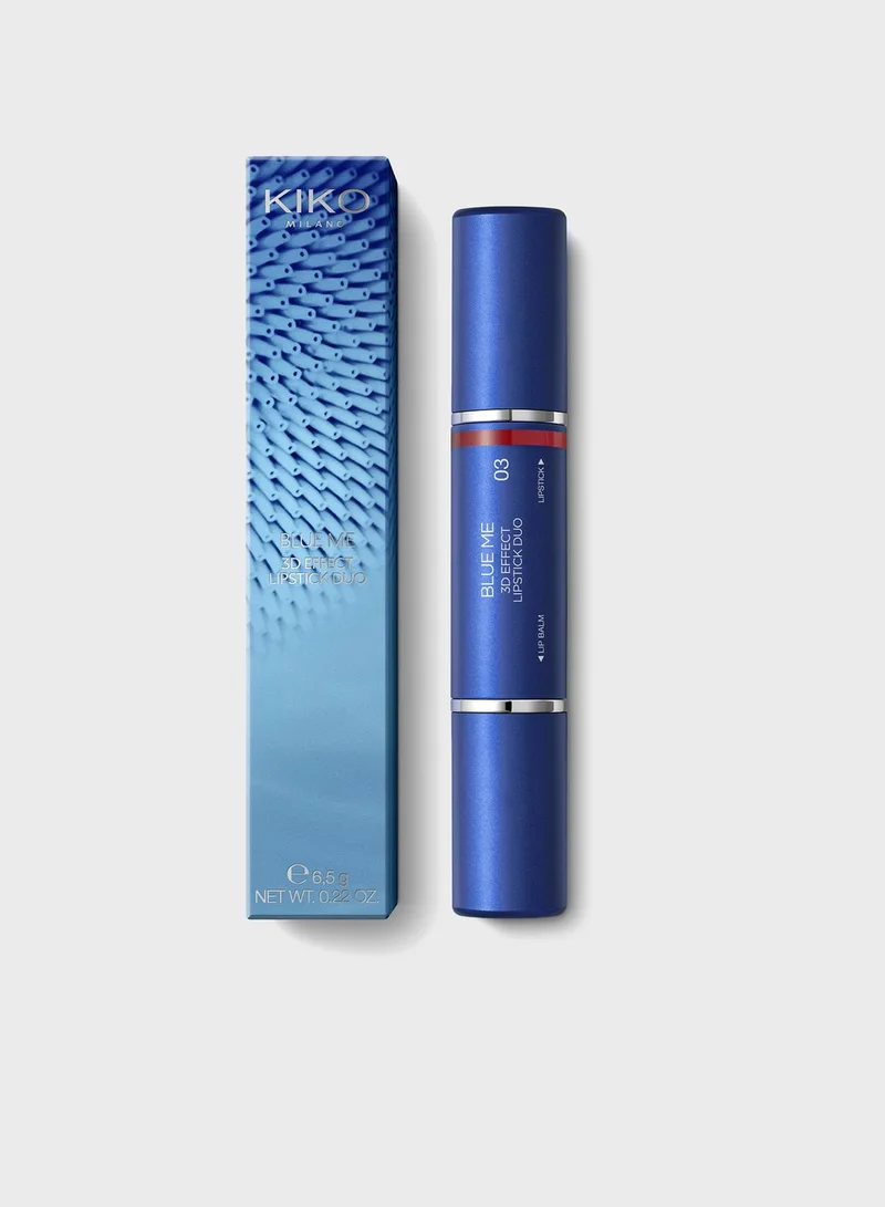 KIKO MILANO Blue Me 3D Effect Lipstick Duo - 3 Think Red