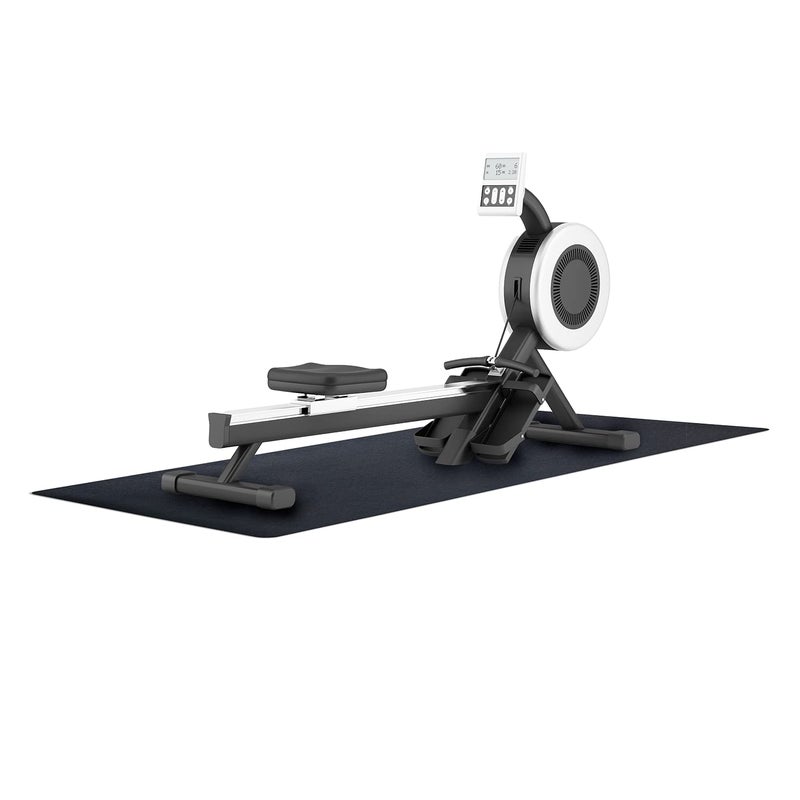 MotionTex Exercise Equipment Mat for Under Rowing Machine, Home Gym Floor Protection, Suitable for Rower, Treadmill, or Elliptical Machine, 30" x 96", Black (8M-110-30C-8) - Image 1