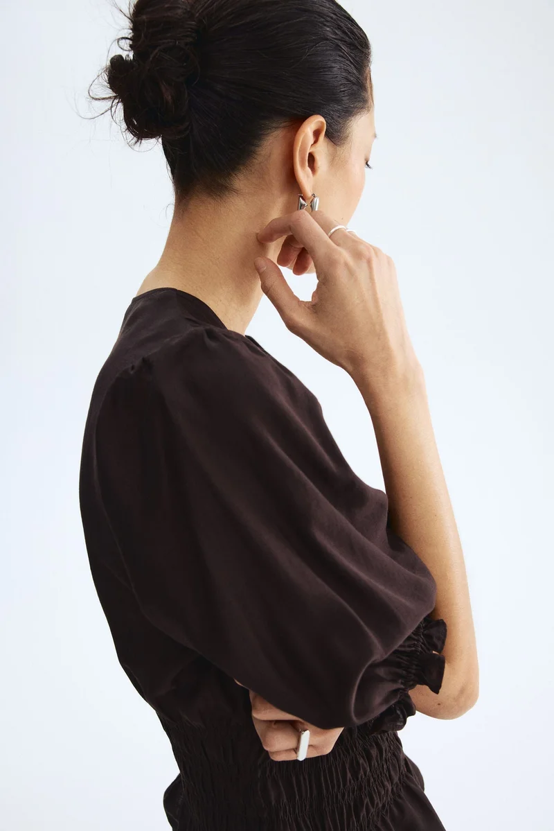 H&M Smocked-waist blouse