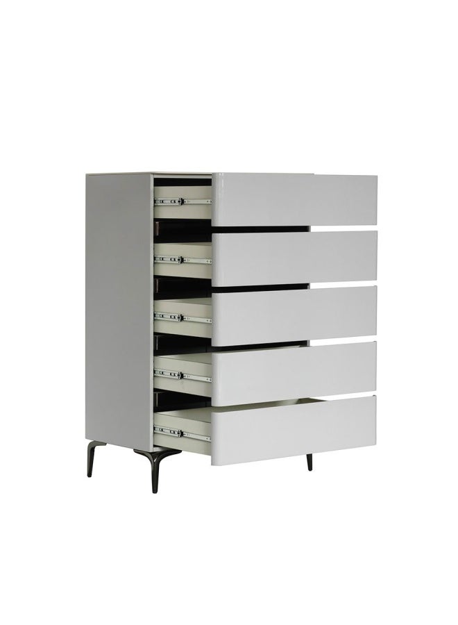 DANUBE HOME Santelmo 5 Drawer Chest - HG Light Grey  - Image 2