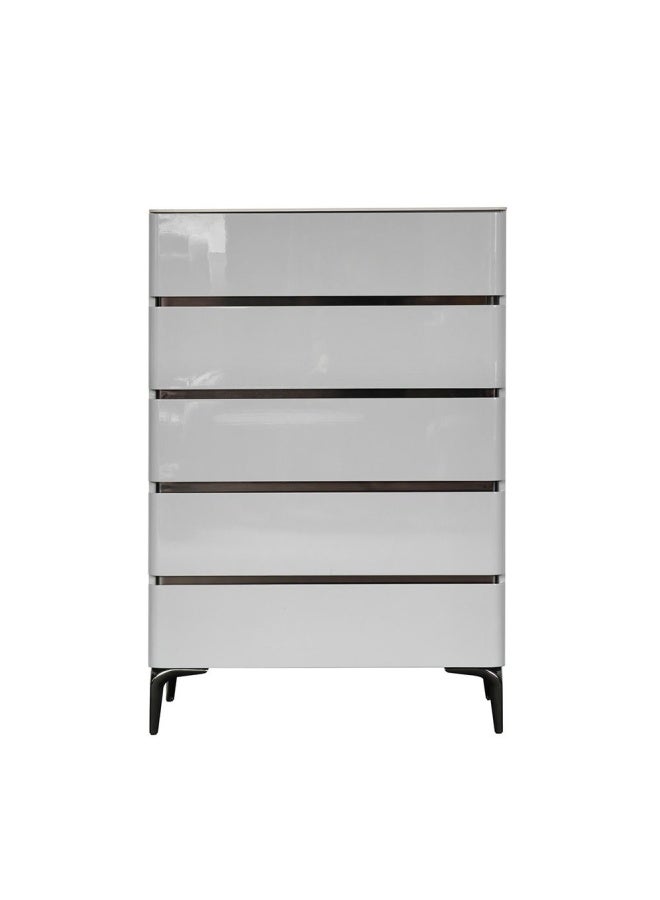 DANUBE HOME Santelmo 5 Drawer Chest - HG Light Grey  - Image 4