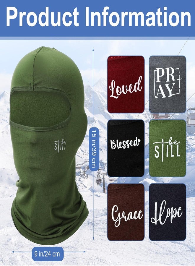 Heentan 6 Pcs Easter Christian Ski Mask Hood Balaclava Breathable Full Face Mask Cover for Men Women Faith Religious Gifts for Pastor Outdoor Sports Football Motorcycle Fish Running Riding Cycling - Image 2