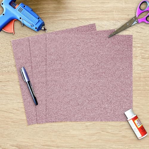 SANZIX 30 Sheets Pink Glitter Cardstock Paper 12x12" 110lb 300 GSM for Valentine's Day Cricut, Christmas Cards, Scrapbook, DIY Crafts, Decor, Custom Gifts & Cards | Premium Sparkle Paper for Crafting - Image 5