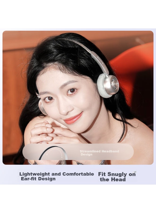 Ikf R1 Pop Bluetooth Headphones Hifi Sound Quality Certification Spatial Sound Effects Esports Gaming Sports Photography High Value Wireless Headset Starlight Silver - Image 1