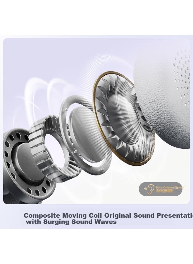 Ikf R1 Pop Bluetooth Headphones Hifi Sound Quality Certification Spatial Sound Effects Esports Gaming Sports Photography High Value Wireless Headset Starlight Silver - Image 5