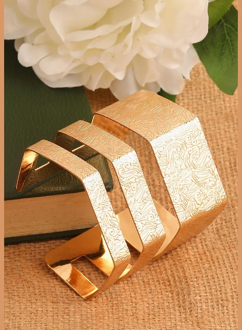 SOHI Gold Plated Party Designer Cuff Bracelet For Women