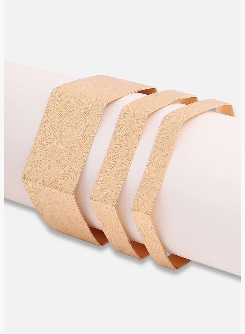 SOHI Gold Plated Party Designer Cuff Bracelet For Women