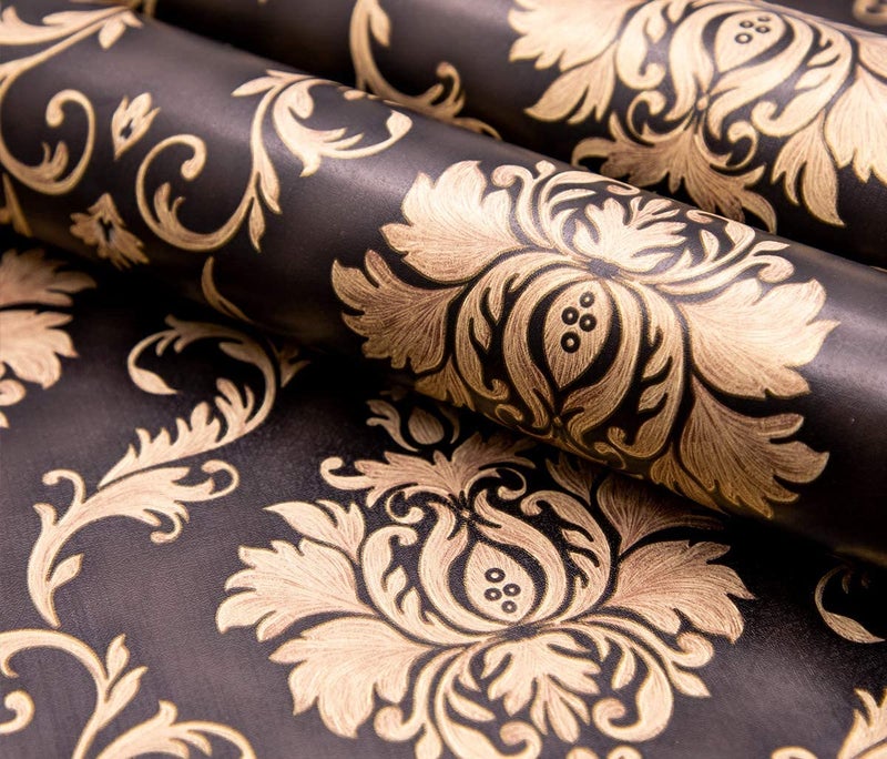 HOMEMATES Self-Adhesive Wallpaper Waterproof Old Furniture Vinyl Stickers Wooden Door Wardrobe Desktop PVC Wall Papers 45 X 304 CM (Royal Black) - Image 2
