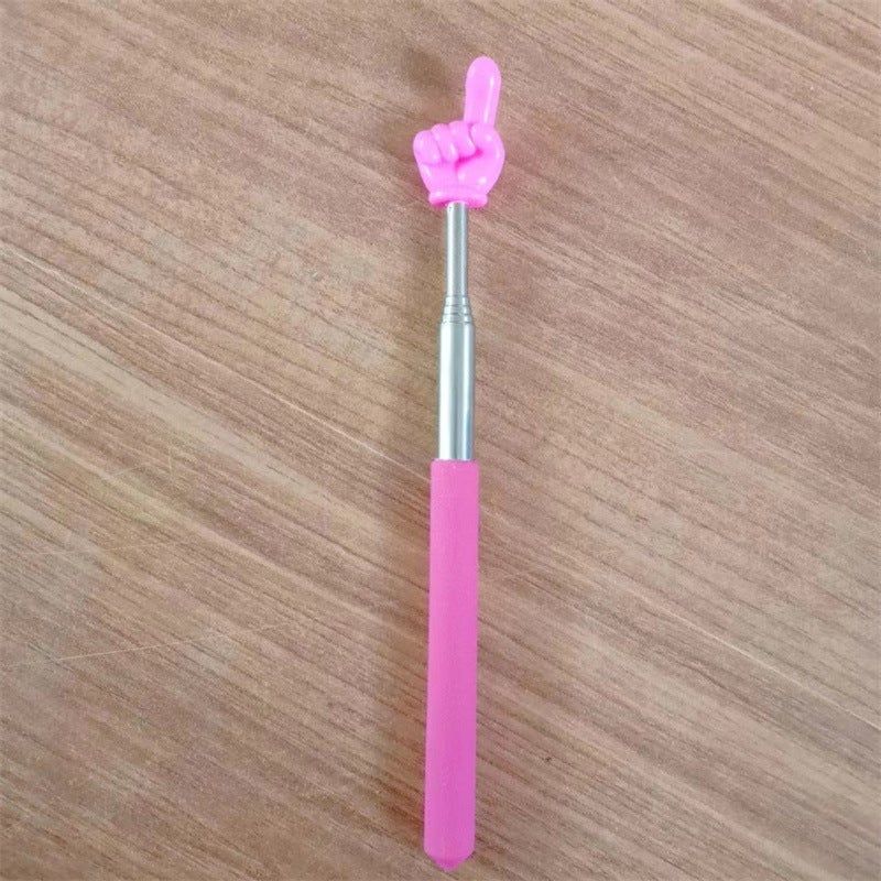 Kids Reading Pointer Adjustable Stainless Steel Pink retractable learning finger stick