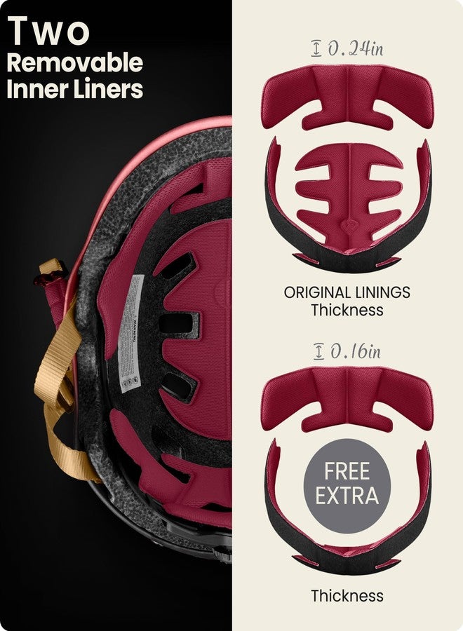 اوت دور ماستر خوذة OutdoorMaster للتزلج وركوب الدراجات - بطانتان قابلتان للإزالة، تهوية، متعددة الاستخدامات، مناسبة للتزلج على العجلات والسكوتر والتزلج على الجليد للأطفال والشباب والكبار - Image 3