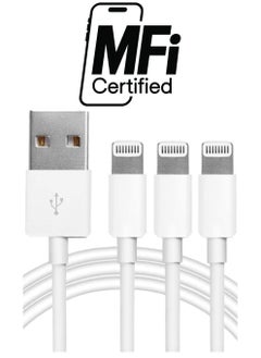3Pack Original [MFi Certified] Charger Lightning to USB Cable Compatible iPhone 11 Pro/11/XS MAX/XR/8/7/6s/6/plus,iPad Pro/Air/Mini,iPod Touch(White 1M/3.3FT)