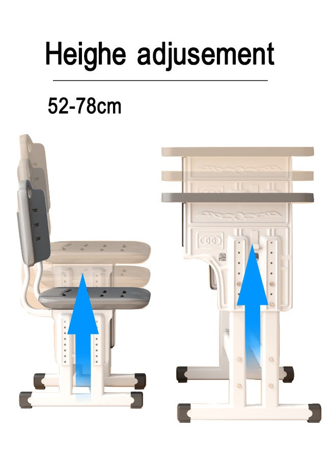 مجموعة مكتب دراسة وكرسي للأطفال بارتفاع قابل للتعديل، مجموعة مكتب كتابة متعدد الوظائف للطلاب في المدرسة، مجموعة طاولة دراسة وكرسي مع درج تخزين، كرسي قراءة قوي - pzsku/Z3FA4CB8391D20376F6FEZ/45/_/1714289141/80c8b56c-03e3-4608-b603-3439d48bce72