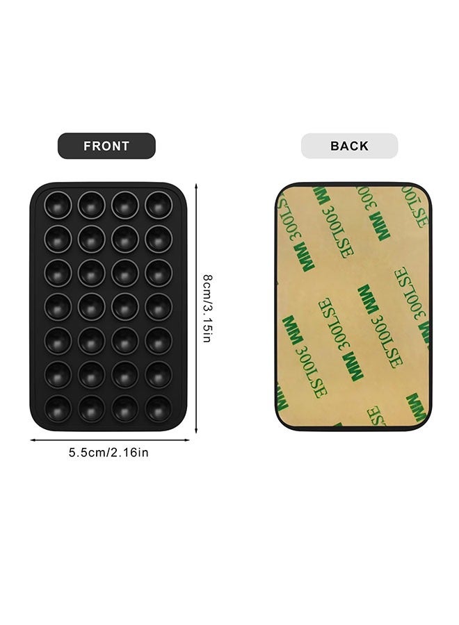 Concretization Suction Phone Case Mount, 4Pcs Silicone Phone Suction Grip Compatible with iPhone and Android Cases, Anti-Slip Hands-Free Mobile Accessory Holder, Sticky Phone Grip for Tiktok Videos and Selfies(bla - Image 3