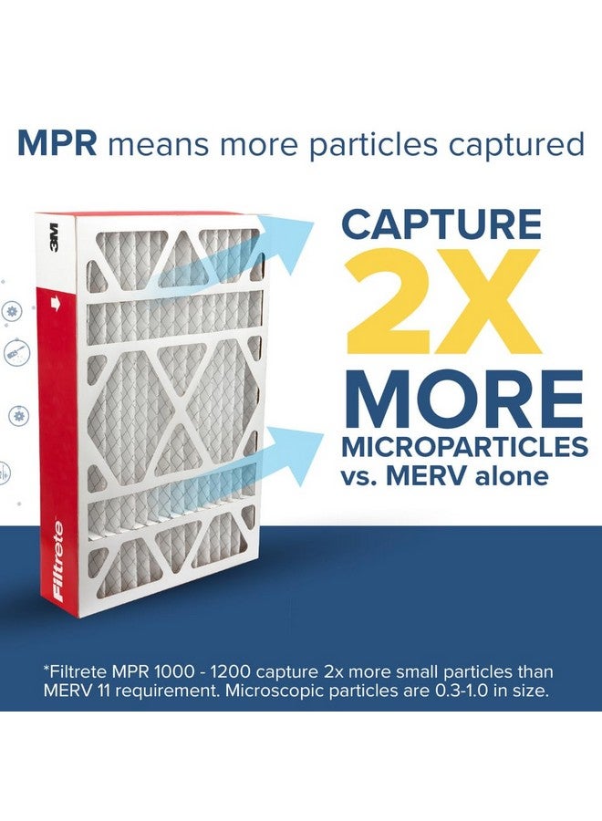 FILTRETE Filtrete 18x18x1 AC Furnace Air Filter, MERV 11, MPR 1000, Micro Allergen Defense, 3-Month Pleated 1-Inch Electrostatic Air Cleaning Filter, 4 Pack (Actual Size 17.81 x 17.81 x 0.81 in)  - Image 4