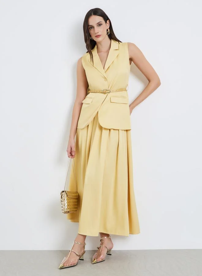 Styli Women Yellow Sleeveless Waistcoat Top