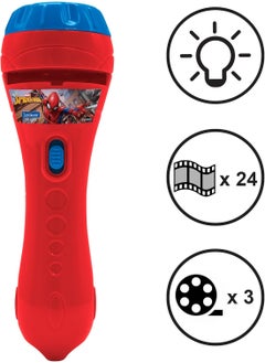 Lexibook Stories projector, Spider-Man torch light and projector with 3 discs, 24 images, create your own stories  - Image 2