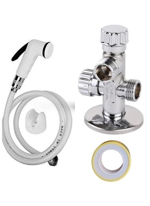 2-way angle valve, M2 handle, with external bidet