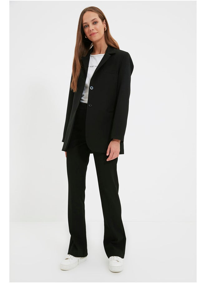 trendyol - Black Buttoned Blazer Woven Jacket TCTAW22CK0032 - Image 1