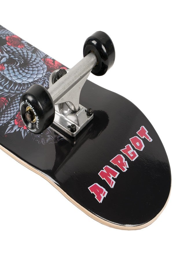 Amrgot Skateboards for Beginners,31 * 8 inches Complete Skateboards for Kids,Boys,Girls and Adults,7 Layer Maple Wood,Double Kick Deck Concave Standard and Tricks Skateboard (Dragon) - Image 3
