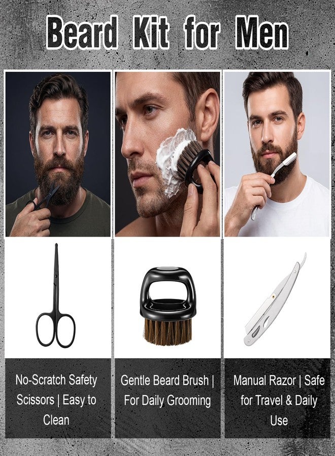 Bunnycool 9 Pcs Birthday Gifts for Men Beard Care Set for Him Father's Gifts Basket Kit Get Well Soon Gift Basket with Hooded Robe, Long Towel, Socks for Dad Grandpa Husband Boyfriend(Dark Grey - Image 4