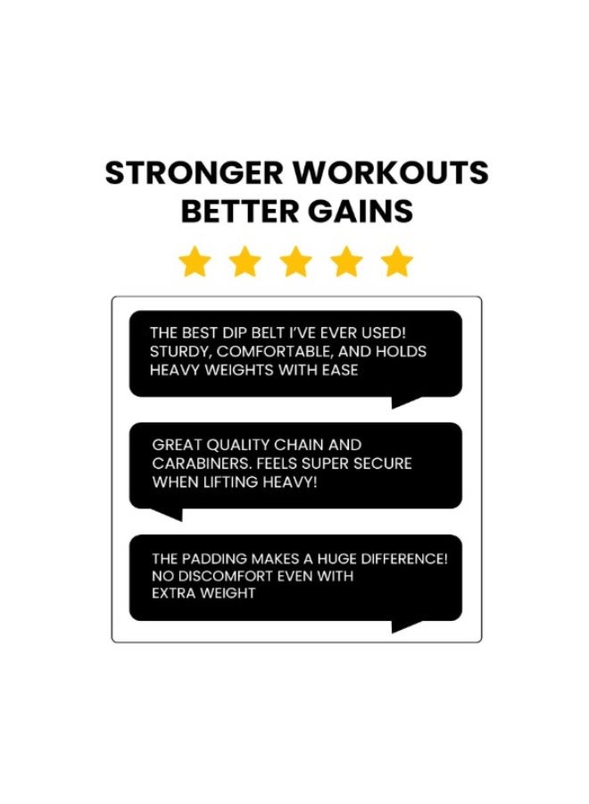 جوت  حزام أوزان للتغطيس (Dip Belt) من G.O.A.T | 82 سم | مادة متينة وناعمة | أسود - Image 5