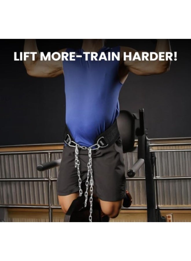 جوت  حزام أوزان للتغطيس (Dip Belt) من G.O.A.T | 82 سم | مادة متينة وناعمة | أسود - Image 2