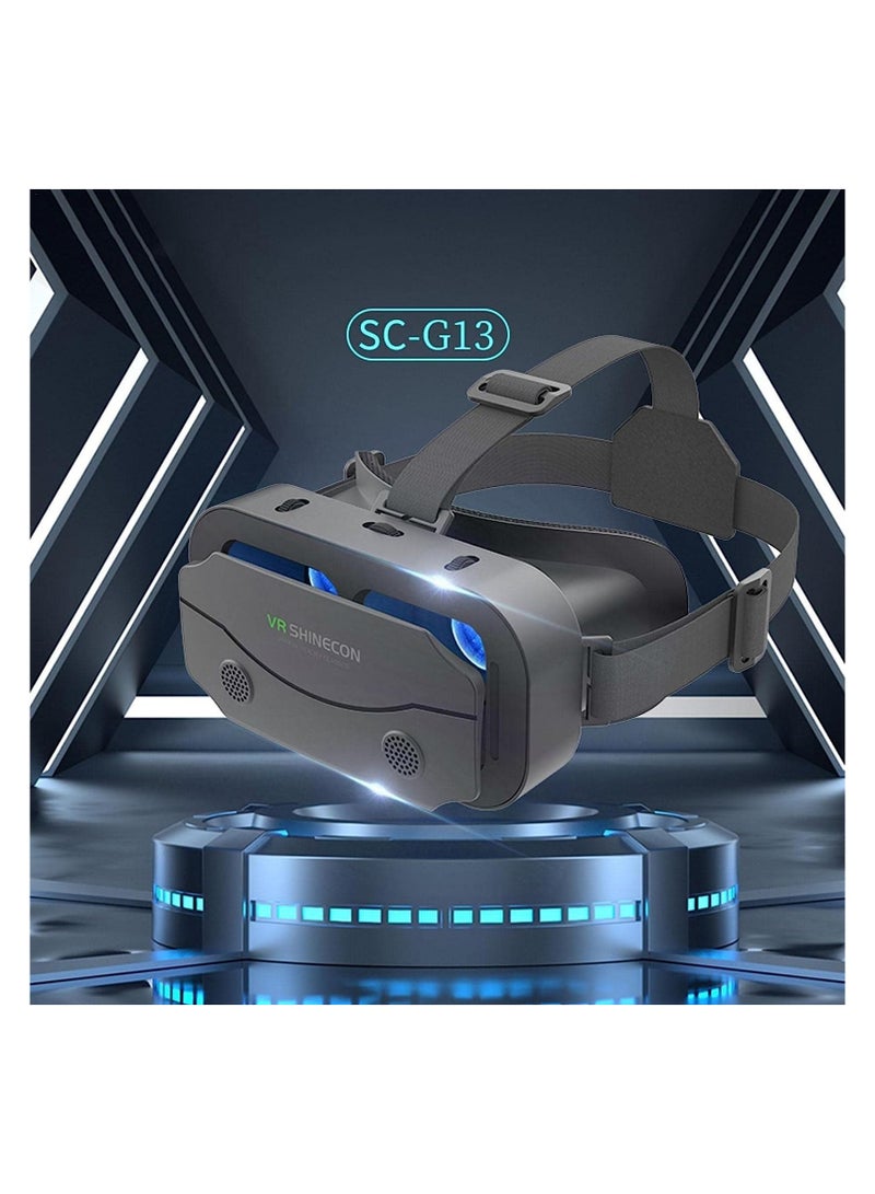 VR SHINECON Promass VR Headset 3D Glasses 3D Virtual Reality Glasses for Smartphone Virtual Reality VR Headset 3D Glasses Headset Helmets VR Glasses for TV Video Games Compatible with for iOS  - Image 2