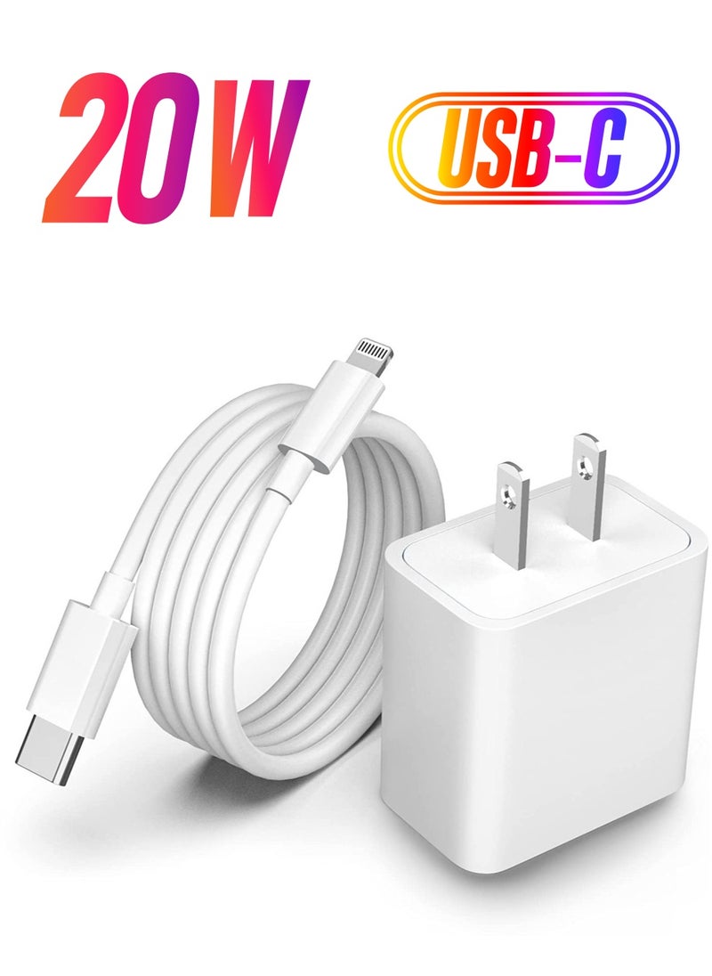 Generic - iPhone Fast Charger Cable Set – Apple MFi Certified 20W PD USB-C Wall Charger with Type C Power Adapter and Lightning Cable - Image 1