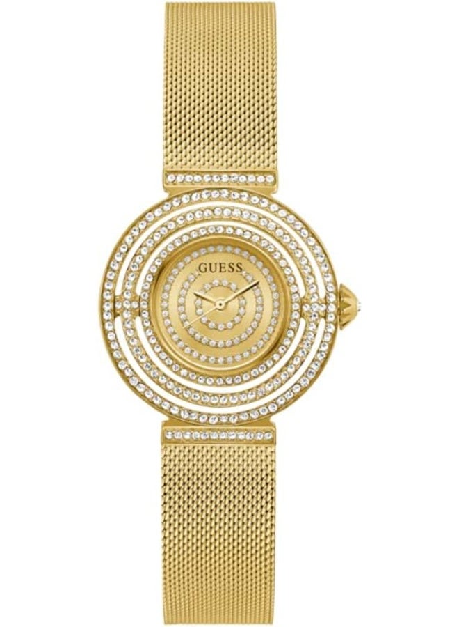 GUESS Ladies 36mm Watch - Gold Tone Strap Champagne Dial Gold Tone Case - Image 1