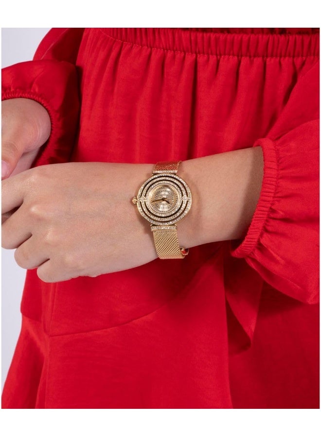 GUESS Ladies 36mm Watch - Gold Tone Strap Champagne Dial Gold Tone Case - Image 4