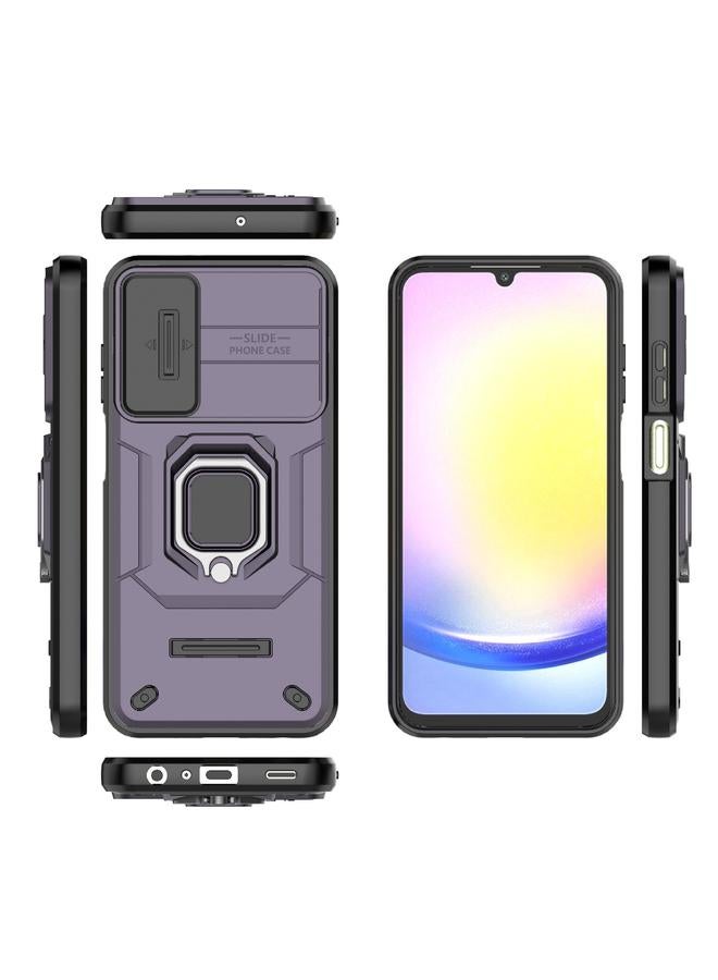 اس-توب جراب لهاتف Samsung Galaxy A25 5G، جراب منزلق من مادة TPU + PC، جراب هاتف مقاوم للصدمات مع حامل - Image 3