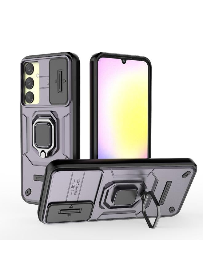 اس-توب جراب لهاتف Samsung Galaxy A25 5G، جراب منزلق من مادة TPU + PC، جراب هاتف مقاوم للصدمات مع حامل - Image 1