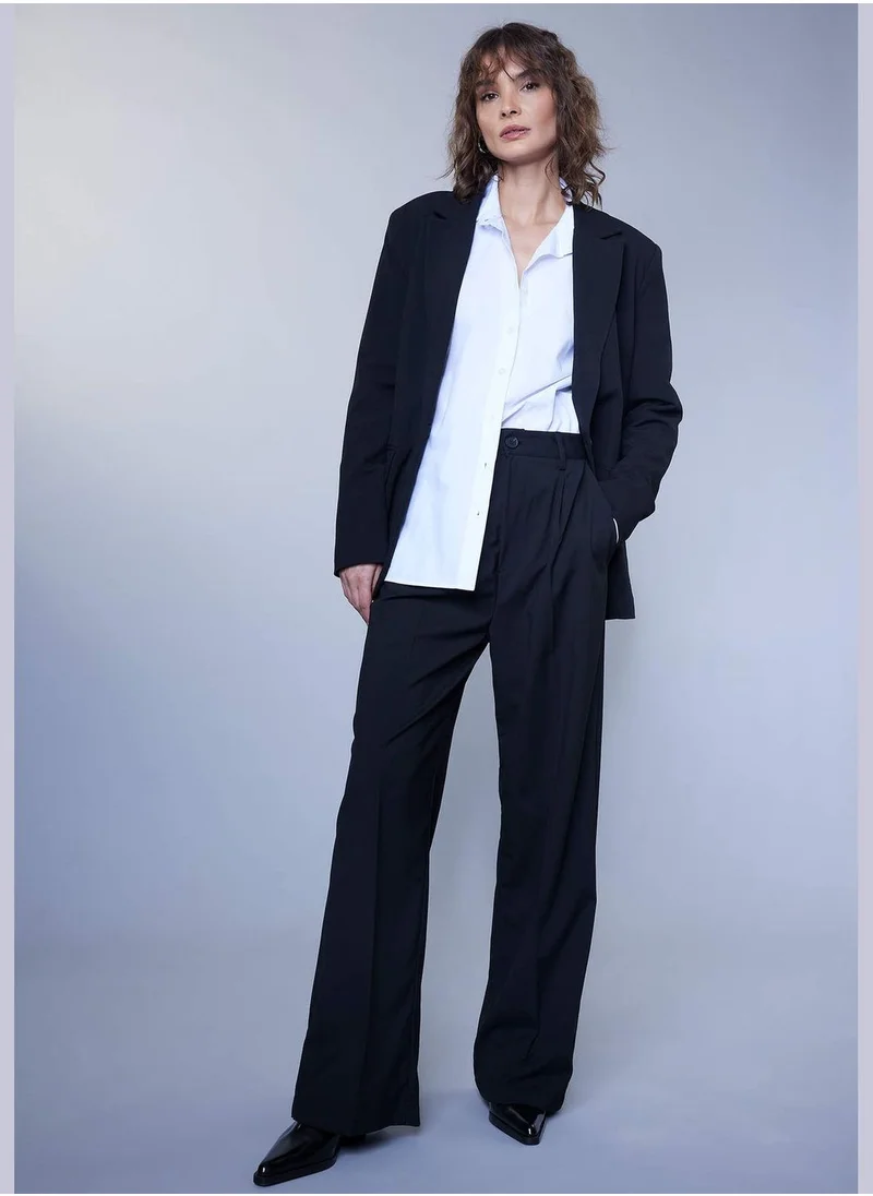 ديفاكتو Woman Wıde Leg Woven Trousers