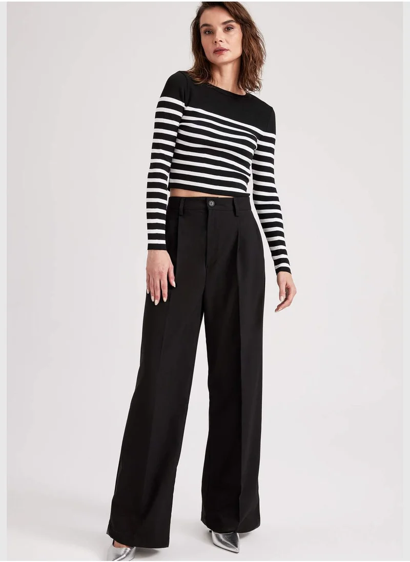 ديفاكتو Woman Wıde Leg Woven Trousers